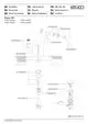 Explosionszeichnung von Keuco-Armaturen mit Ersatzteilen, einschließlich Mischventil, Ablaufgarnitur und verschiedenen Komponenten.